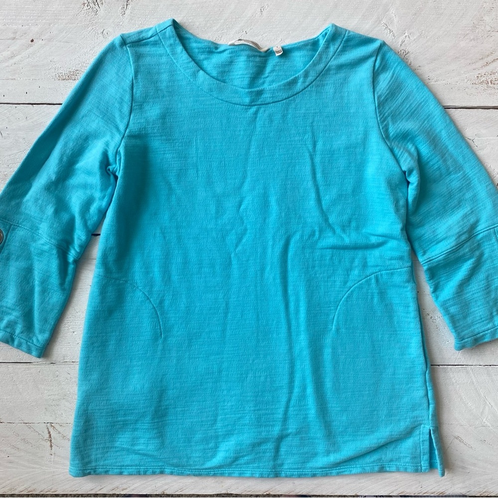 Soft Surroundings Turquoise Pull Over - image 2